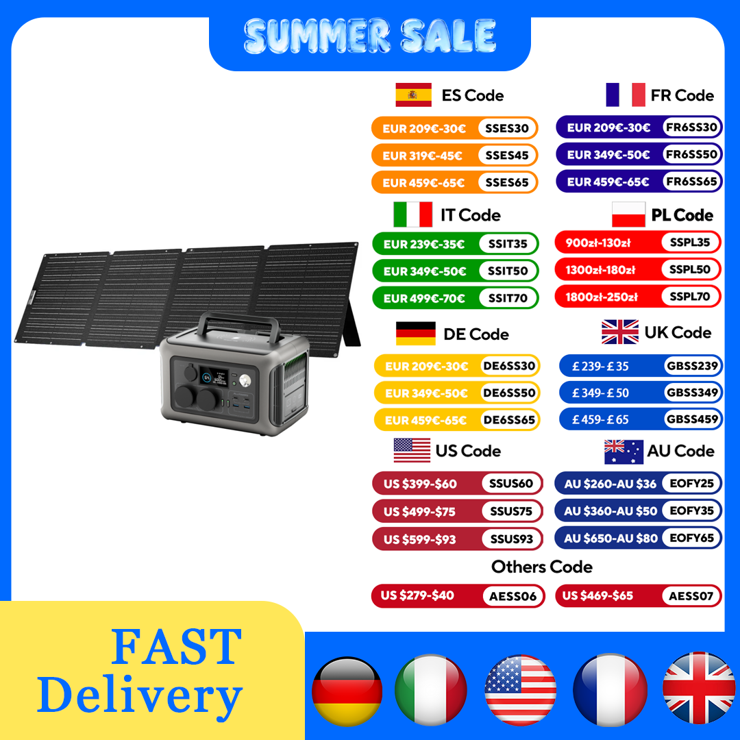 Solar Panel 200W - محطة طاقة ALLPOWERS R600 بقدرة 299