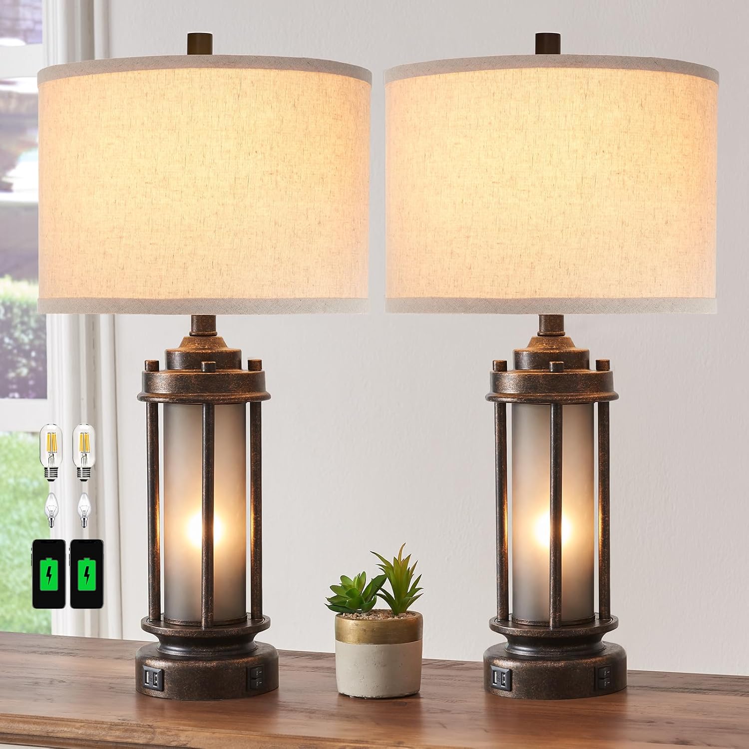 مجموعة من 2 مصباح على الطراز ا - مراجعة Solar Lamp وسعره
