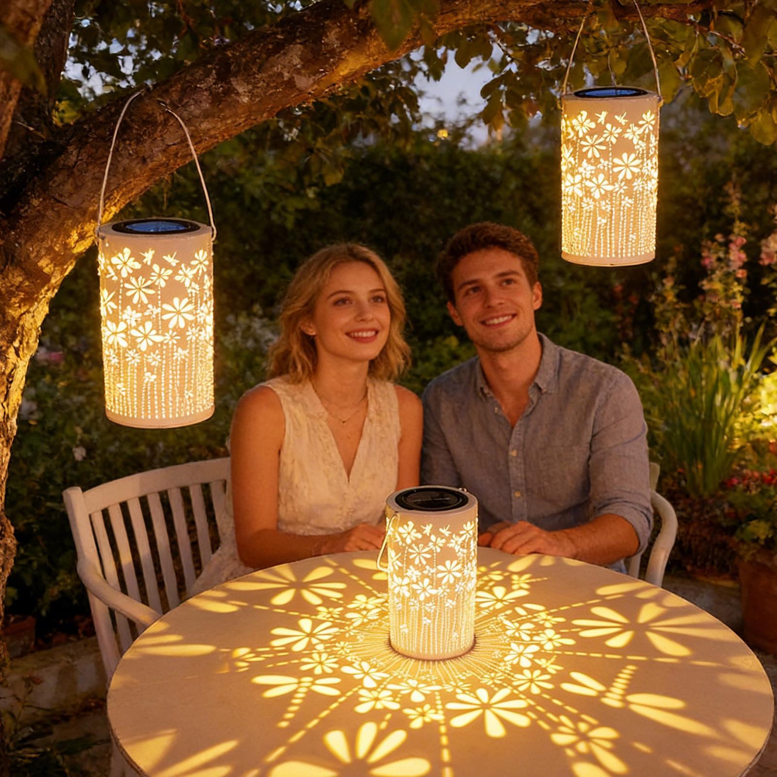 فوانيس شمسية ملونة على شكل زهو - مراجعة Solar Lamp وسعره